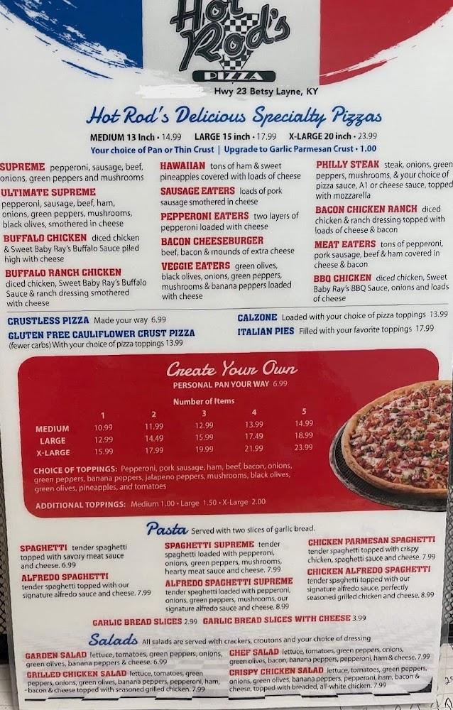 Hot Rod's Pizza Betsy Layne Ultimate Supreme